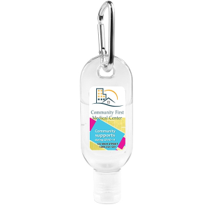 Hand Sanitizer Antibacterial Gel in Flip-Top Bottle with Carabiner