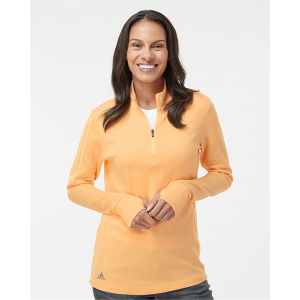 Adidas Women's 3-Stripes Quarter-Zip Sweater