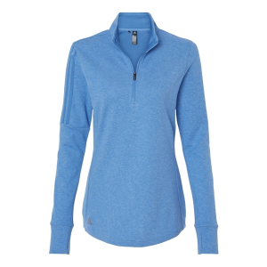 Adidas Women's 3-Stripes Quarter-Zip Sweater